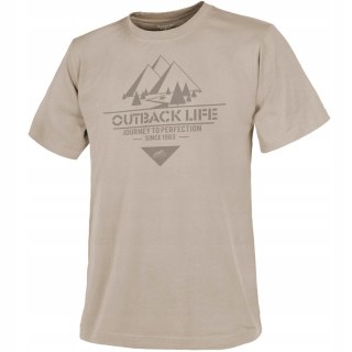 Koszulka Męska T-shirt Helikon Outback Life Bawełniana Khaki M Beżowa