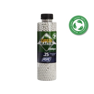 ASG BIO Open Blaster 0,25g, 3300 kulek - biały