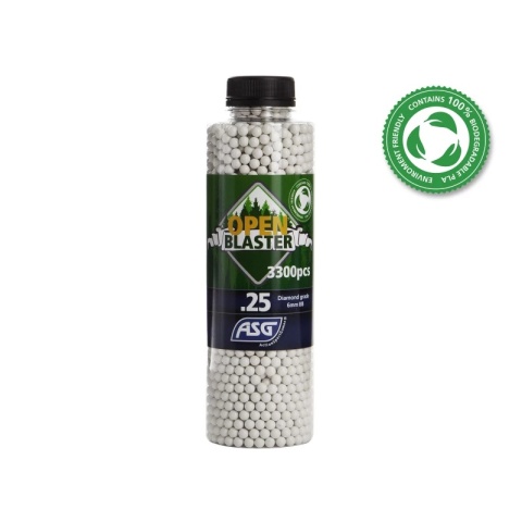 ASG BIO Open Blaster 0,25g, 3300 kulek - biały