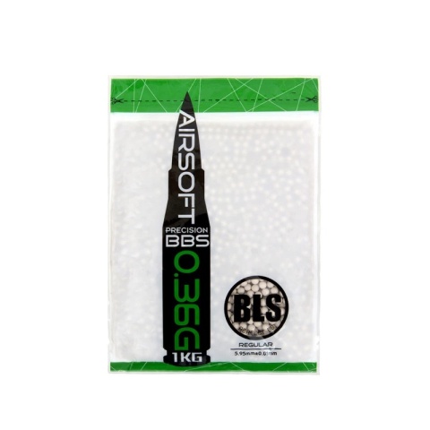 Kulki BLS Precision 0,36 g, 2800 kulek - białe Kulki BLS Precision 0,36 g, 2800 kulek - białe