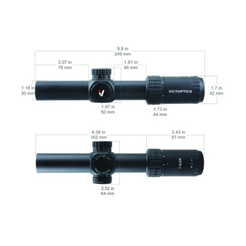 Luneta celownicza LPVO VictOptics S6 1-6x24 SFP - czarna Luneta celownicza LPVO VictOptics S6 1-6x24 SFP - czarna