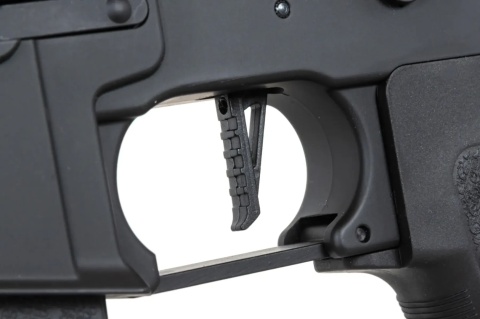 Karabinek ASG Specna Arms RRA SA-E24 HAL ETU™ Chaos Bronze z pomarańczowym urządzeniem wylotowym