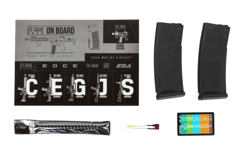 Karabinek ASG Specna Arms RRA SA-E24 HAL ETU™ Chaos Bronze z pomarańczowym urządzeniem wylotowym