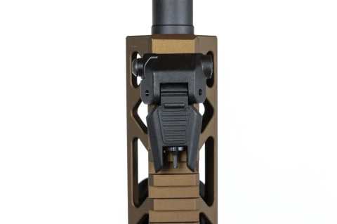 Karabinek ASG Specna Arms RRA SA-E25 HAL ETU™ Chaos Bronze z pomarańczowym urządzeniem wylotowym