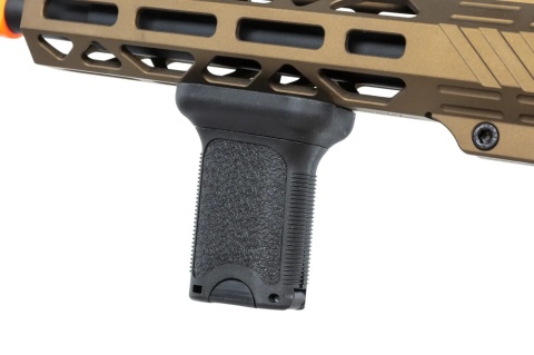 Karabinek ASG Specna Arms RRA SA-E25 HAL ETU™ Chaos Bronze z pomarańczowym urządzeniem wylotowym
