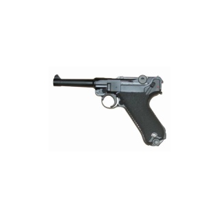 Pistolet gazowy WE GBB Luger P08, 4 cale - czarny