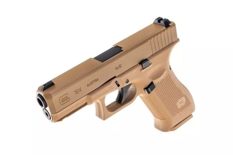 Replika pistoletu GBB Glock 19X Green Gas - coyote