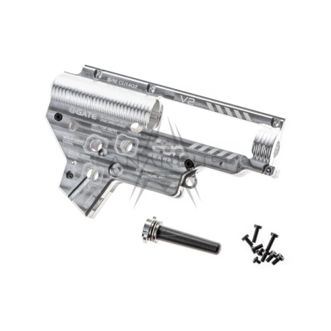 Skrzynia biegów GATE CNC aluminiowa EON V2 (8 mm) - srebrna