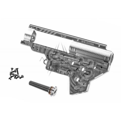 Skrzynia biegów GATE CNC aluminiowa EON V2 (8 mm) - srebrna