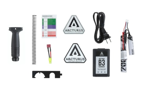 Karabinek ASG Arcturus LWT MK-II CQB 10" AEG SPORT SE™ Starter Pack Szary