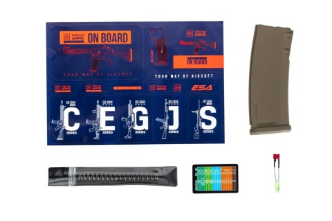 Karabinek ASG Specna Arms SA-F04-RL FLEX™ Light Ops Stock/ New Receiver HAL ETU™ Gen. 2 Half-Tan