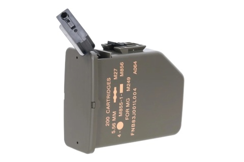 Magazynek typu box 2500 kulek Specna Arms x A&K do M249 Ranger Green