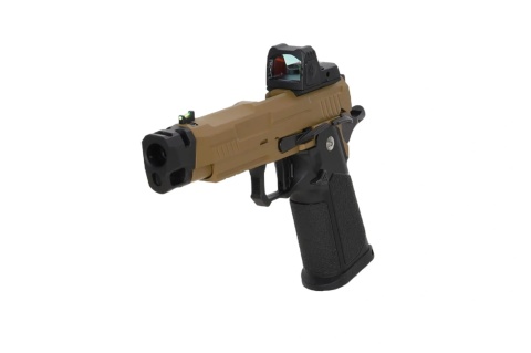 Pistolet ASG Arcturus Vanguard 4.3" Hi-Capa GBB OR z kolimatorem ARS-1 + kompensatorem Half-Tan