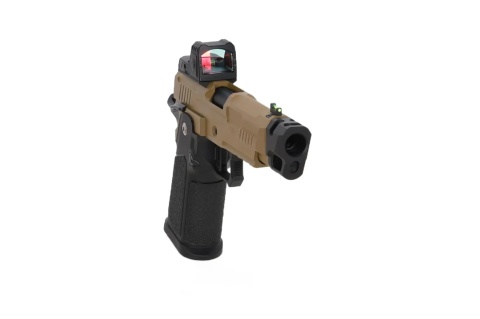 Pistolet ASG Arcturus Vanguard 4.3" Hi-Capa GBB OR z kolimatorem ARS-1 + kompensatorem Half-Tan