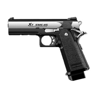 Pistolet gazowy TM GBB Hi-Capa 4.3 Xtreme .45 Full-auto - srebrny/czarny