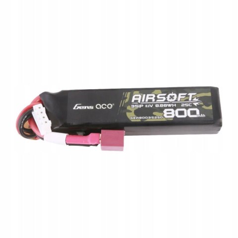 Akumulator Li-Po Gens Ace 25C 800mAh 3S1P 11.1V Akumulator Li-Po Gens Ace 25C 800mAh 3S1P 11.1V
