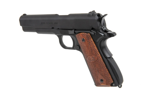 Pistolet GBB CyberGun Auto Ordnance M1911A1 - Matt Black Wood Pistolet GBB CyberGun Auto Ordnance M1911A1 - Matt Black Wood
