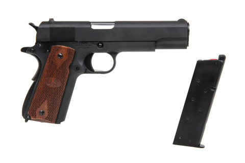 Pistolet GBB CyberGun Auto Ordnance M1911A1 - Matt Black Wood Pistolet GBB CyberGun Auto Ordnance M1911A1 - Matt Black Wood
