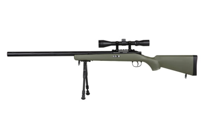Produkt bez nazwyReplika karabinu snajperskiego Specna Arms SA-S12 EDGE™ z lunetą i dwójnogiem Oliwkowa
