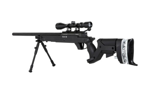 Replika karabinu snajperskiego SA-S13 EDGE™ z lunetą i dwójnogiem - czarna Replika karabinu snajperskiego SA-S13 EDGE™ z lunetą i dwójnogiem - czarna