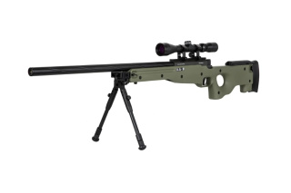 Replika karabinu snajperskiego Specna Arms SA-S11 z lunetą i dwójnogiem Oliwkowa