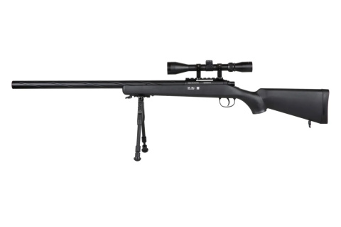 Replika karabinu snajperskiego Specna Arms SA-S12 EDGE™ z lunetą i dwójnogiem Czarna Replika karabinu snajperskiego Specna Arms SA-S12 EDGE™ z lunetą i dwójnogiem Czarna