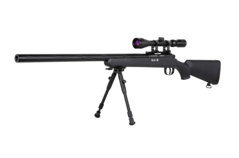 Replika karabinu snajperskiego Specna Arms SA-S12 EDGE™ z lunetą i dwójnogiem Czarna Replika karabinu snajperskiego Specna Arms SA-S12 EDGE™ z lunetą i dwójnogiem Czarna