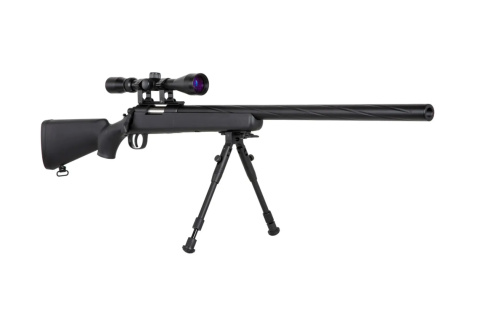 Replika karabinu snajperskiego Specna Arms SA-S12 EDGE™ z lunetą i dwójnogiem Czarna Replika karabinu snajperskiego Specna Arms SA-S12 EDGE™ z lunetą i dwójnogiem Czarna
