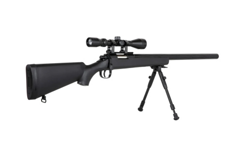Replika karabinu snajperskiego Specna Arms SA-S12 EDGE™ z lunetą i dwójnogiem Czarna Replika karabinu snajperskiego Specna Arms SA-S12 EDGE™ z lunetą i dwójnogiem Czarna
