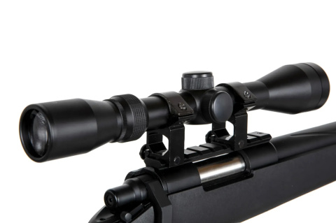 Replika karabinu snajperskiego Specna Arms SA-S12 EDGE™ z lunetą i dwójnogiem Czarna Replika karabinu snajperskiego Specna Arms SA-S12 EDGE™ z lunetą i dwójnogiem Czarna