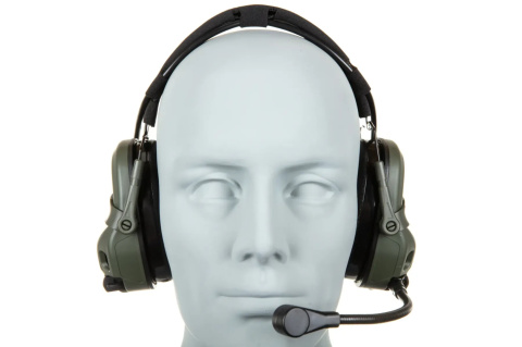 Taktyczny zestaw słuchawkowy Wosport HD-17-A Gen 6 Oliwkowy