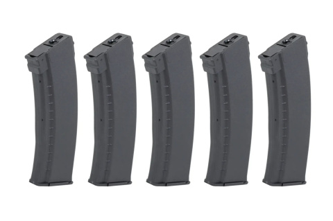 Zestaw 5 magazynków Hi-Cap 550 kulek Arcturus EMM AK74 "Bakelite" Wheel Czarny Zestaw 5 magazynków Hi-Cap 550 kulek Arcturus EMM AK74 "Bakelite" Wheel Czarny